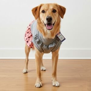 Top Paw Gray/Peach/Blue Floral Dress for Dogs  Size Medium 💥